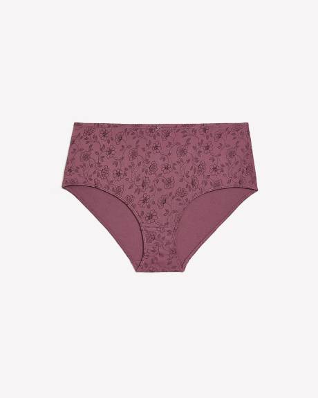 Dotted Floral Cotton Full Brief with Bow - ti Voglio