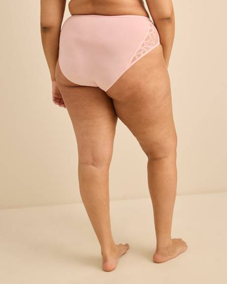 Culotte &eacute;chancr&eacute;e rose avec dentelle, maintien l&eacute;ger - D&eacute;esse Collection