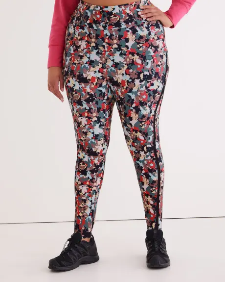 Printed Legging with Mesh Insert - Active Zone