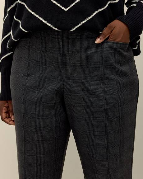 Pantalon carreauté essentiel en pointe de Rome à jambe fuselée, petite, tissu responsable