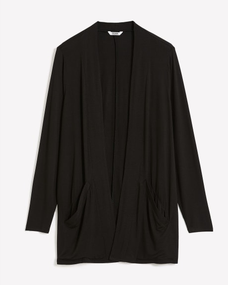 Responsible, Black Long-Sleeve Knit Cardigan - PENN. Essentials