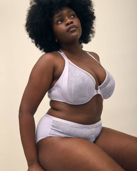 Culotte échancrée en microfibre avec dentelle - Déesse Collection