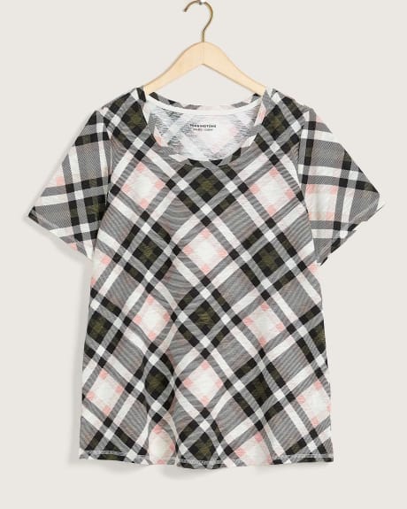 Printed Crew-Neck Curvy Tee - In Every Story