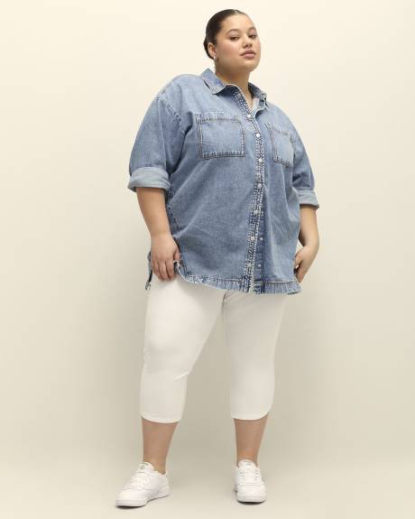 Legging capri blanc avec ourlet tulipe - Essentiels PENN.