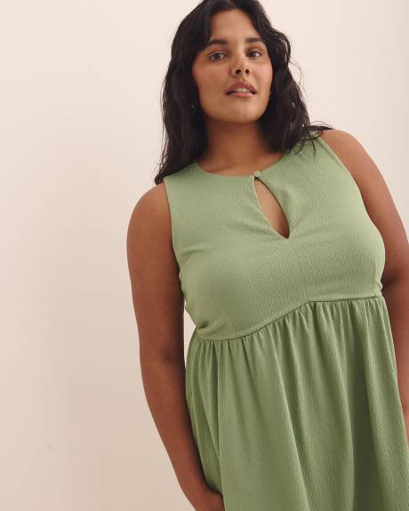 Robe trapèze sans manches à col rond - Addition Elle