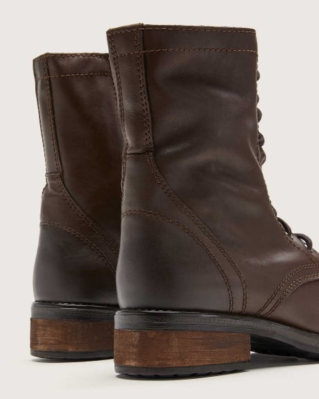 Wide Width Combat Lace-Up Boots - Steve Madden