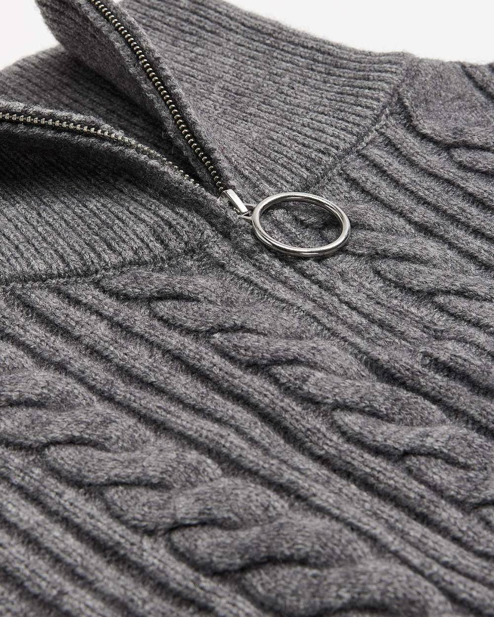 Cable Knit Neck Warmer with Zipper Penningtons