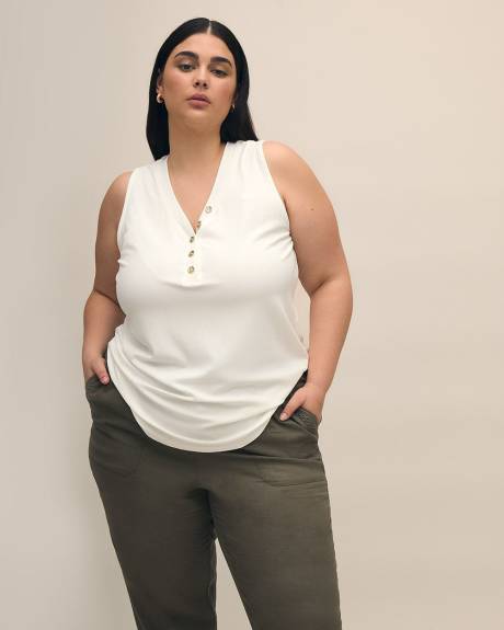 Henley Ribbed Cami - PENN. Essentials