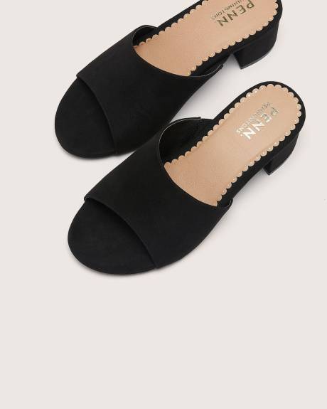 Extra Wide Width, Block Heel Mule Sandal