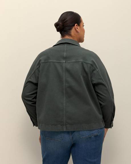 Veste utilitaire en coton délavé
