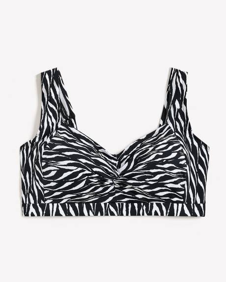 Zebra-Print Sasha Bikini Top - Raisins Curve
