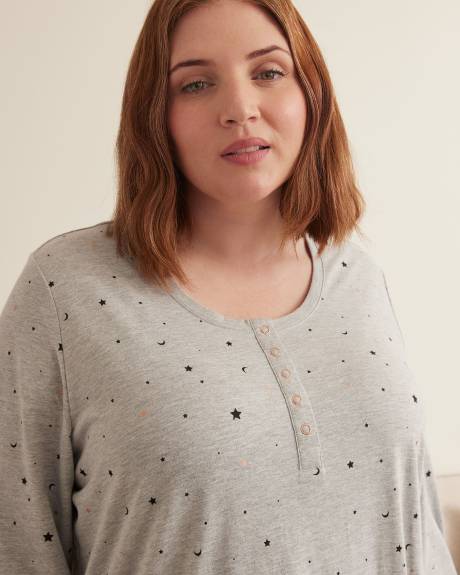 Moon & Star Long-Sleeve Long Sleepshirt - ti Voglio