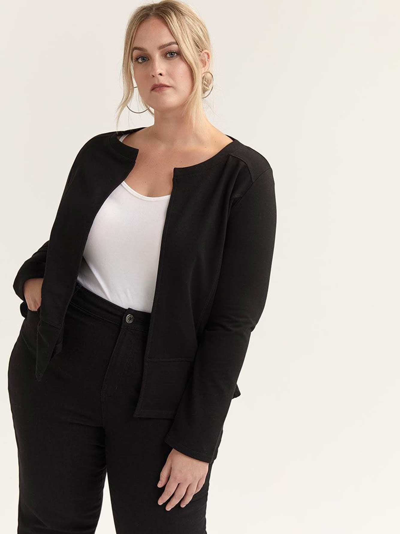 Plus Size Peplum Jacket ActiveZone Penningtons