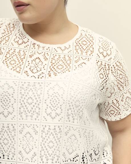 Crochet Short-Sleeve T-Shirt