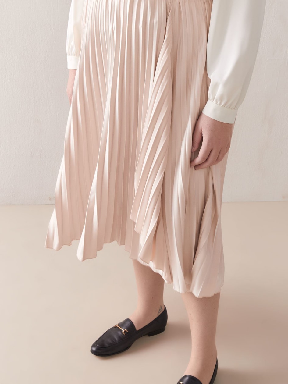 Pleated Skirt with Ruffle Detail - Addition Elle