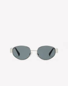 Oval-Shaped Metal Sunglasses