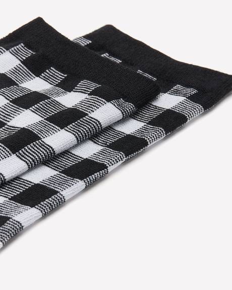 Plaid Crew Socks