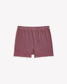 Purple Seamless Ribbed Knit Boyshort - ti Voglio