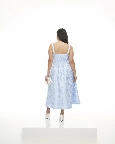 Sleeveless Fit & Flare Bustier Midi Dress - Addition Elle