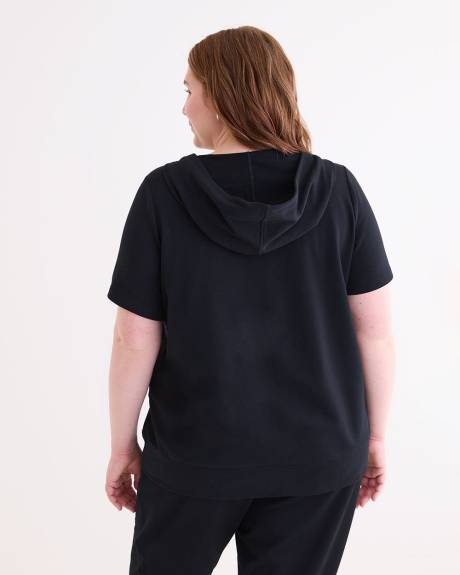 French Terry Short-Sleeve Full Zip Jacket - Active Zone