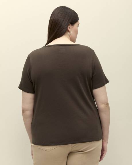T-shirt en tricot côtelé, coupe girlfriend - Essentiels PENN.