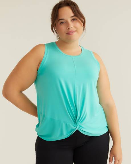 Responsible, Sleeveless Twisted Knit Top - Active Zone