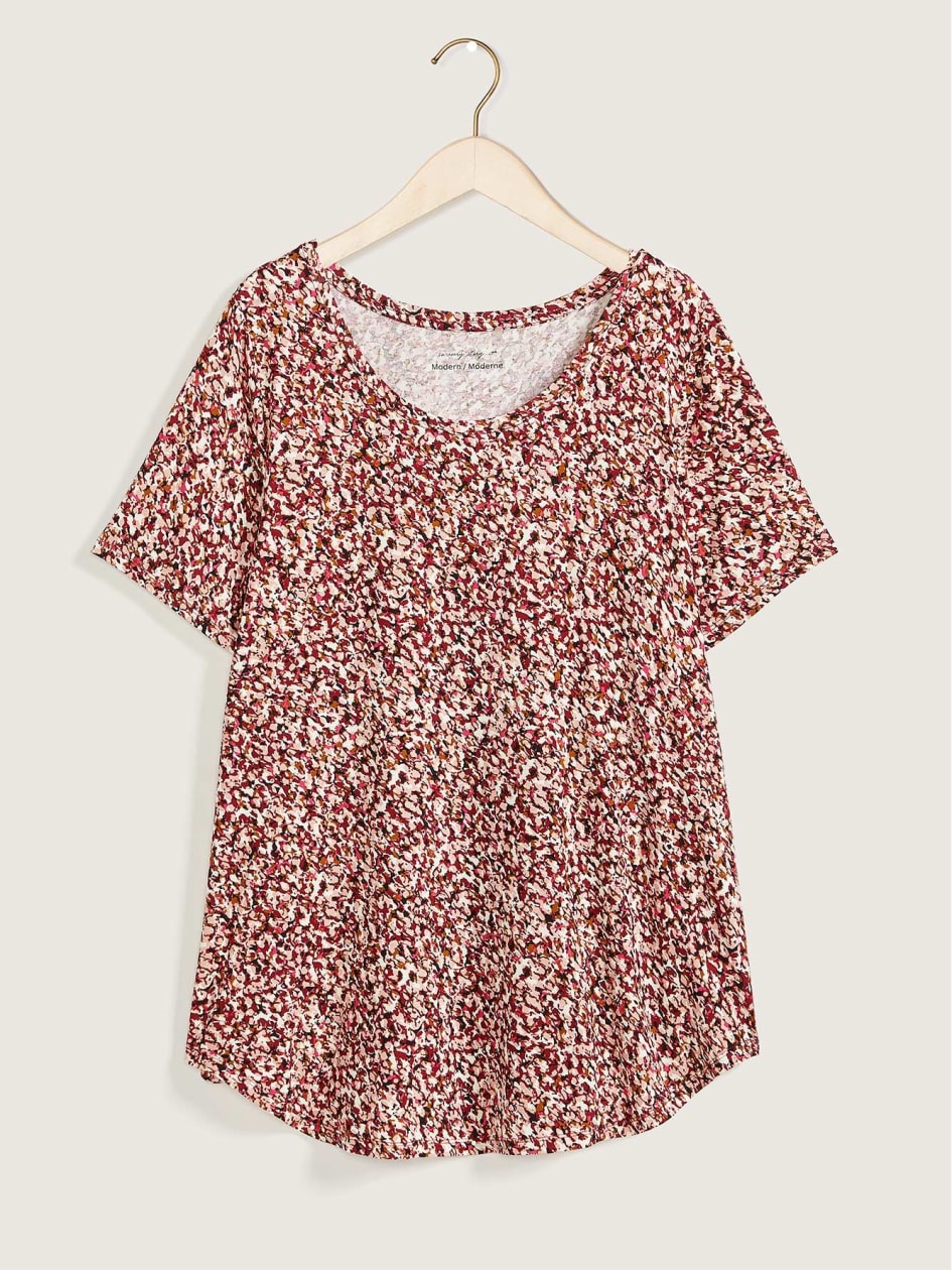 Modern-Fit Scooped Neck Printed Tee - In Every Story