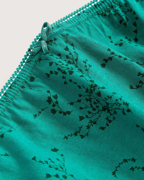 Culotte garçonne à imprimé avec élastique à pois à la taille - tiVOGLIO