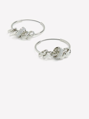 Boucles d'oreilles anneaux simples avec papier scintillant