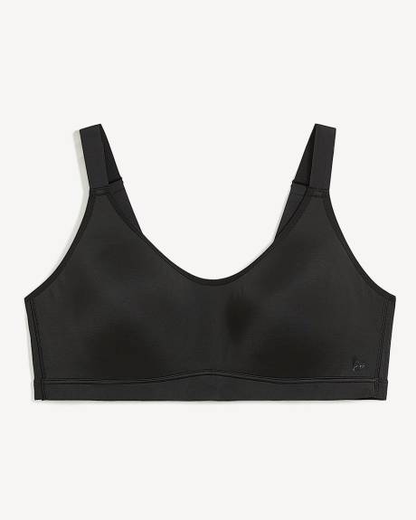 Black Medium-Support Wireless Sports Bra - Active Zone