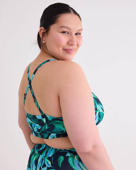 Tankini en jersey de microfibre perforé sur bandeau imprimé - Active Zone