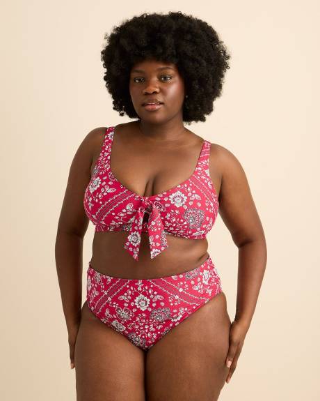 Haut de bikini avec d&eacute;tail nou&eacute; au devant