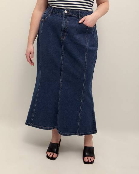 Responsible, Denim Mermaid Maxi Skirt - Addition Elle