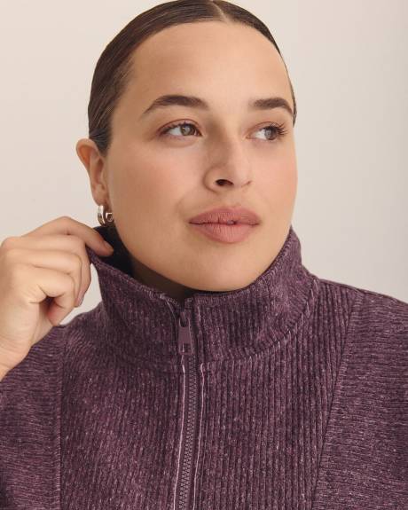 Heather Half-Zip Ottoman Tunic Sweatshirt - Active Zone