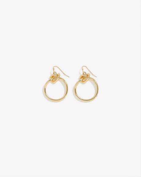 Boucles d'oreilles anneaux avec noeud