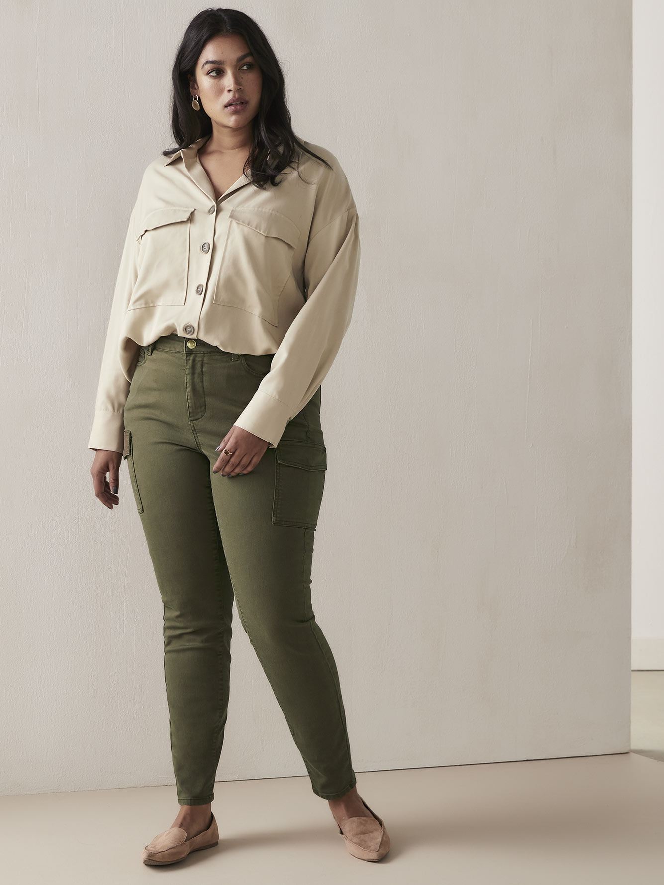 skinny khaki cargo pants mens