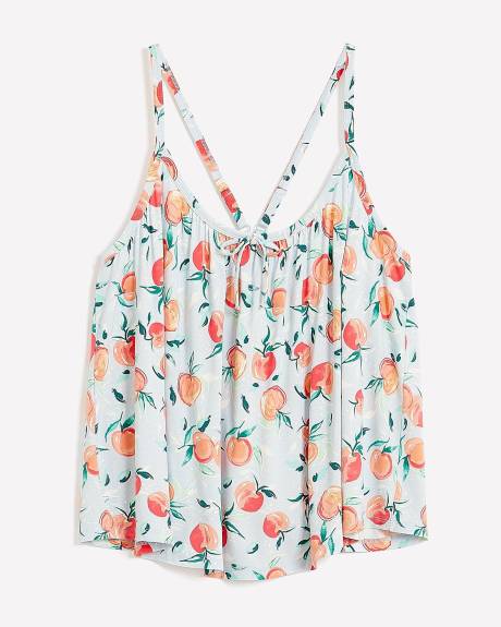 Camisole de pyjama à motif de fruits, coupe trapèze, tissu responsable - ti Voglio