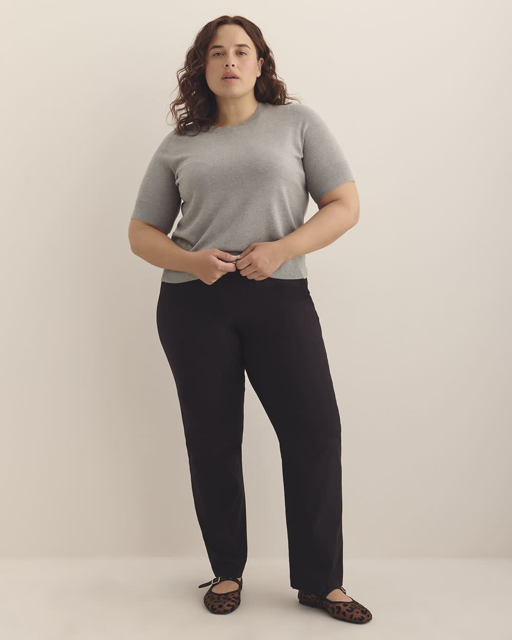 Responsible, Elbow-Sleeve Crewneck Sweater Responsible, Elbow-Sleeve Crewneck Sweater