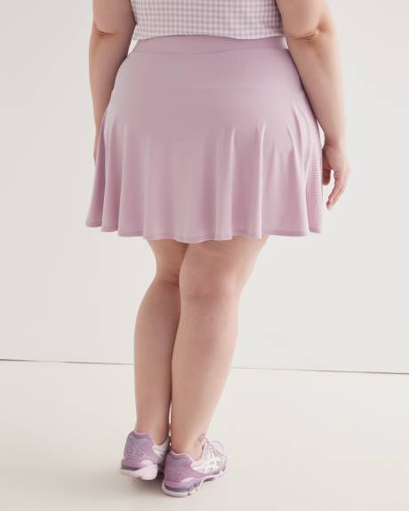Pull-On Skort with Perforated Side Panels - Active Zone