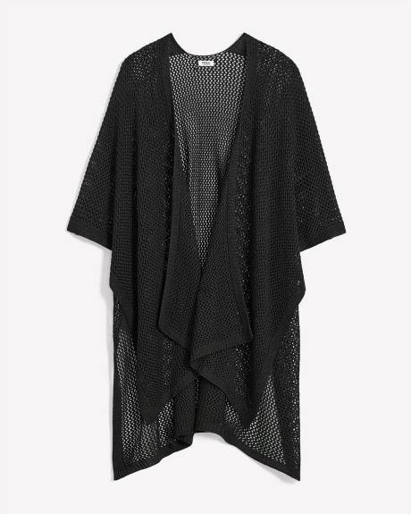 Open Stitch Knit Cape