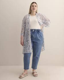 Responsible, Paperbag Tapered-Leg Denim Pants with Rolled Cuffs - d/C JEANS