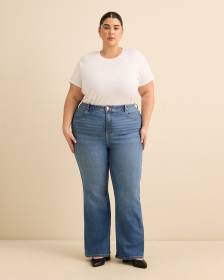Jean coupe classique taille haute et jambe &eacute;vas&eacute;e - d/C JEANS