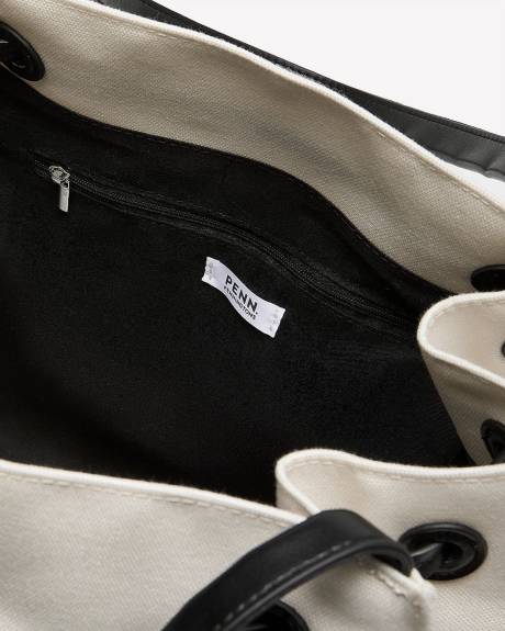 Black and White Canvas Tote Bag