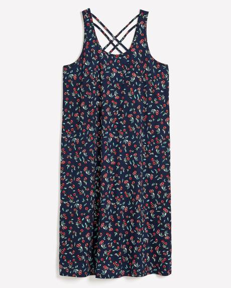 Cherry-Print Sleeveless Long Sleepshirt - ti Voglio