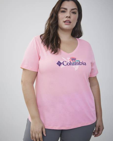 Bluebird Day Relaxed V-Neck Tee - Columbia