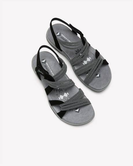 Wide Width, Strappy Adjustable Slingback Sandal - Skechers