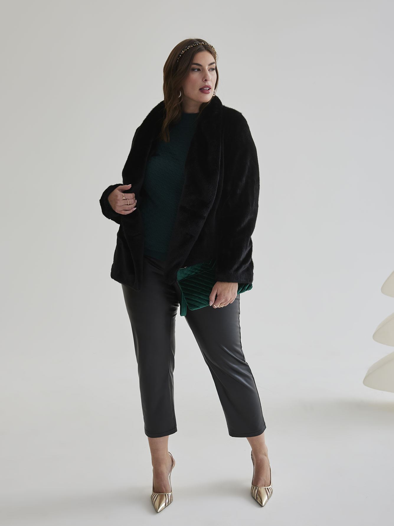 Long-Sleeve Sweater with Cold Shoulder - Addition Elle