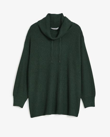 Folded Cowl Neck Sweater - Active Zone