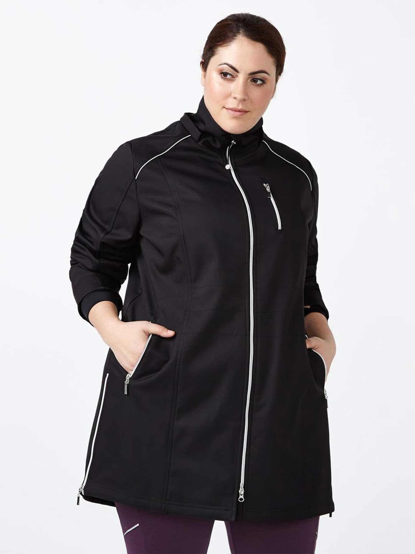 ActiveZone Long PlusSize Hooded Jacket Penningtons