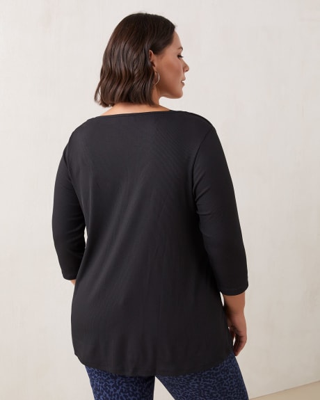 3/4-Sleeve Sweetheart Top - Addition Elle